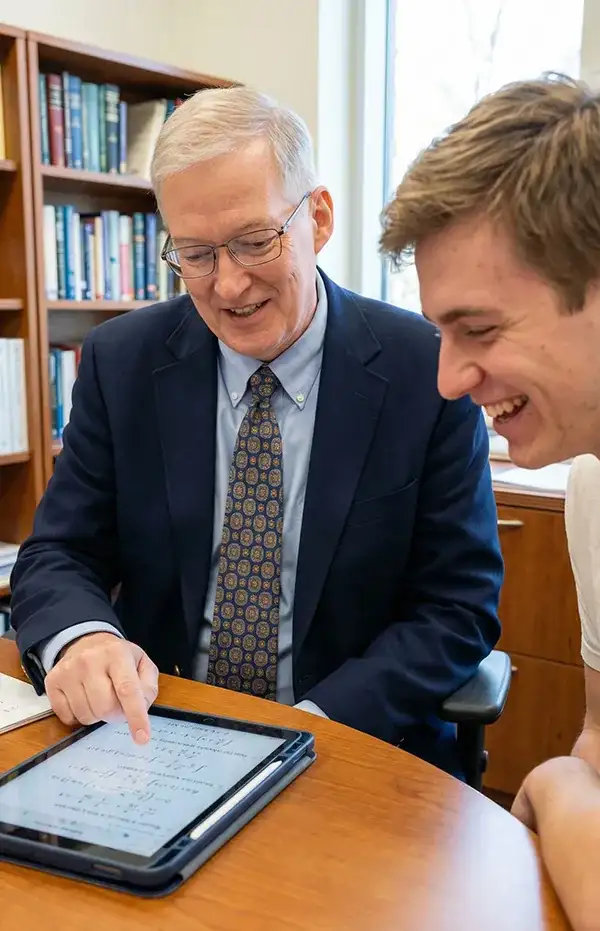 Dr. Donnelly tutoring a student for the SHSAT exam